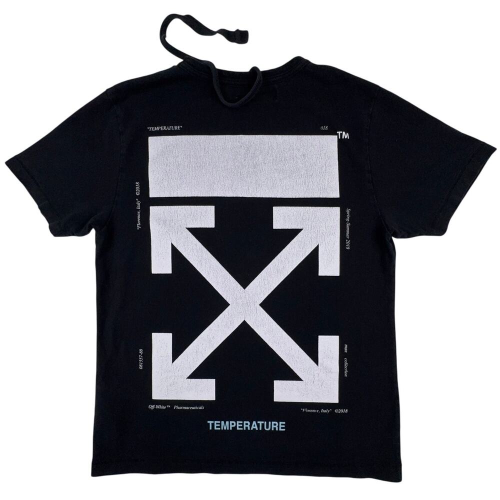 Off-White Caravaggio Narcissus Temperature Tee Black S SS18 Virgil Abloh